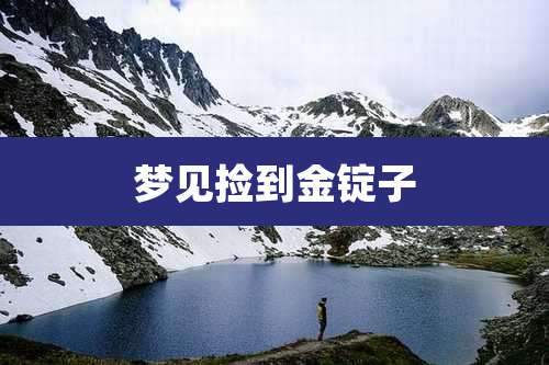 梦见捡到金锭子