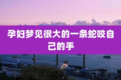 孕妇梦见很大的一条蛇咬自己的手