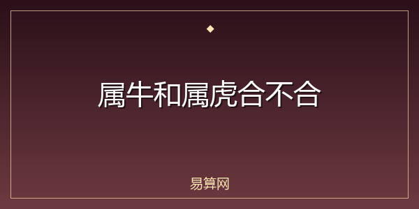属牛和属虎合不合