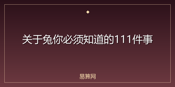 关于兔你必须知道的111件事
