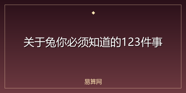 关于兔你必须知道的123件事