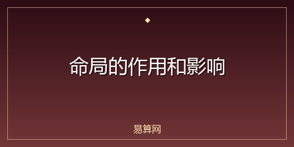 命局的作用和影响