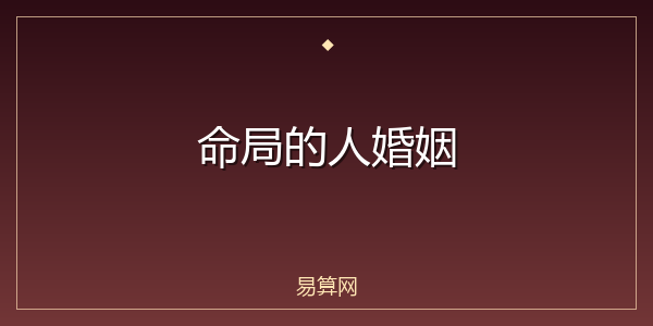 命局的人婚姻