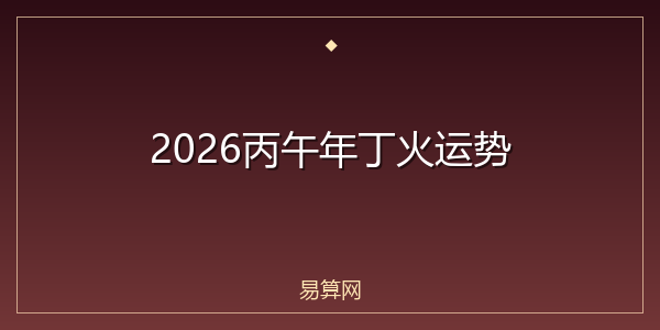 2026丙午年丁火运势