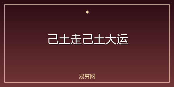 己土走己土大运