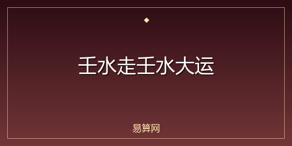 壬水走壬水大运