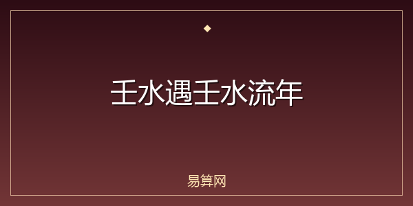 壬水遇壬水流年