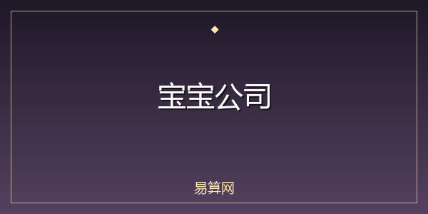 宝宝公司