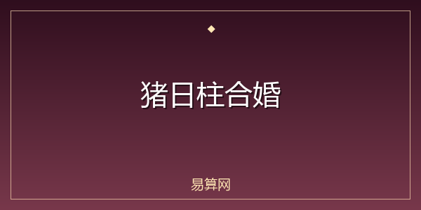 猪日柱合婚