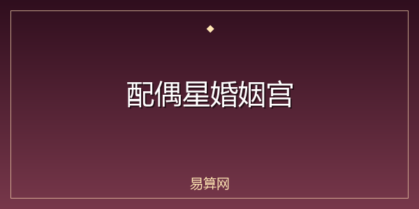 配偶星婚姻宫