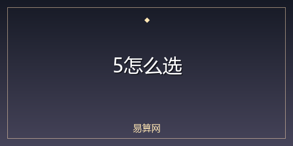 5怎么选