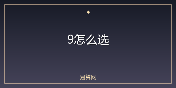 9怎么选