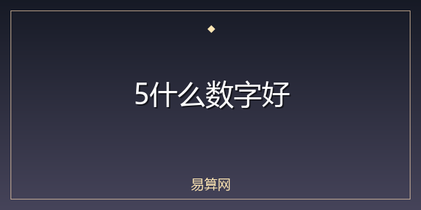 5什么数字好