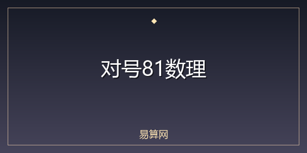 对号81数理