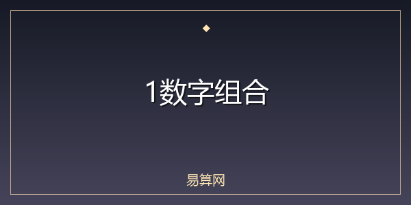 1数字组合