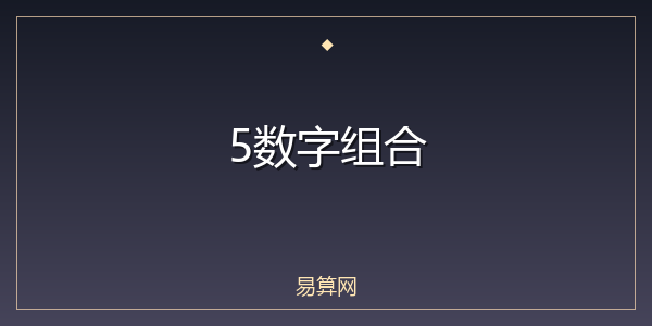5数字组合