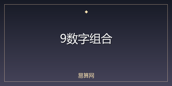 9数字组合