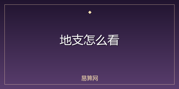 地支怎么看
