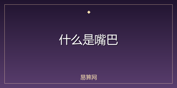 什么是嘴巴
