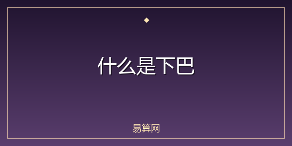 什么是下巴