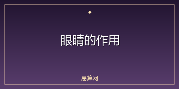 眼睛的作用