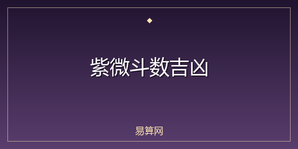 紫微斗数吉凶