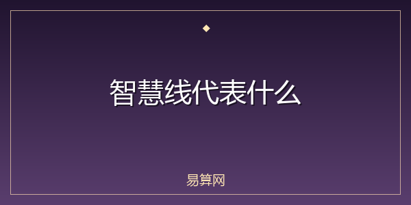 智慧线代表什么