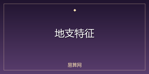 地支特征