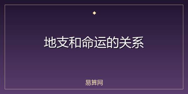 地支和命运的关系