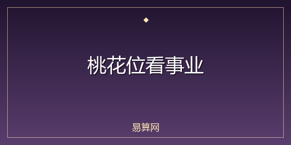 桃花位看事业